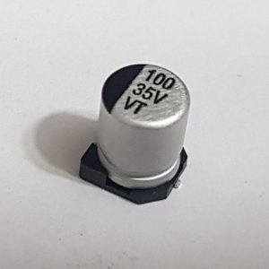 خازن آلومنیومی smd سایز 100uF , 35V – 6.3*7.7