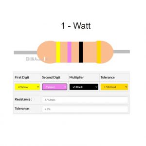 مقاومت 47Ω ، توان 1W